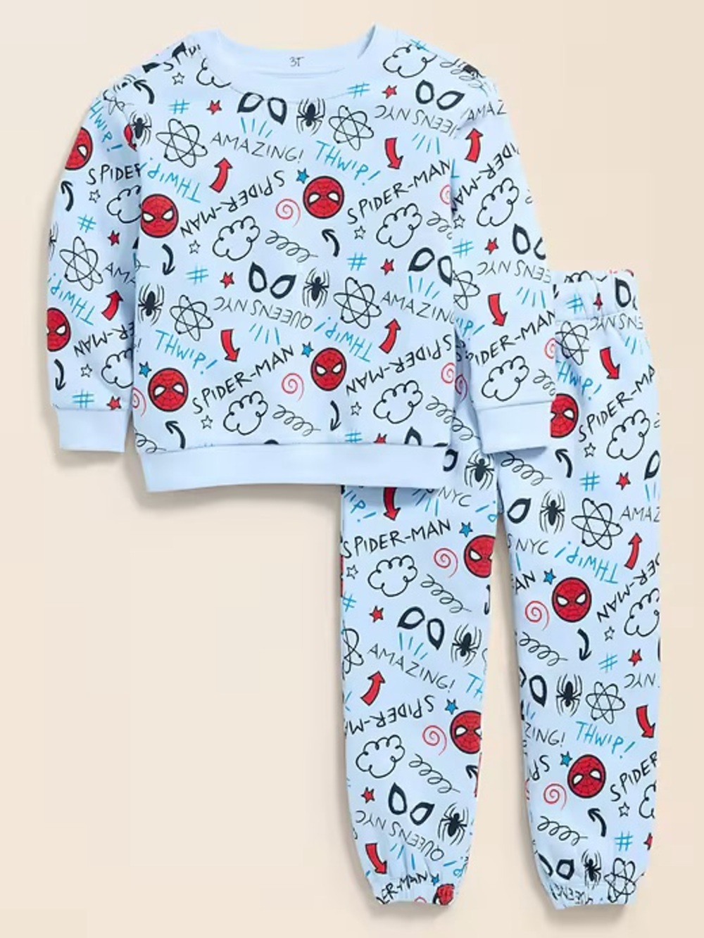Old Navy Marvel Toddler Boys Spiderman Sweatshirt and Joggers 2T